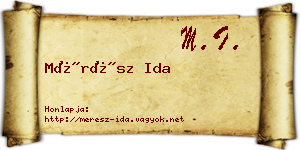 Mérész Ida névjegykártya